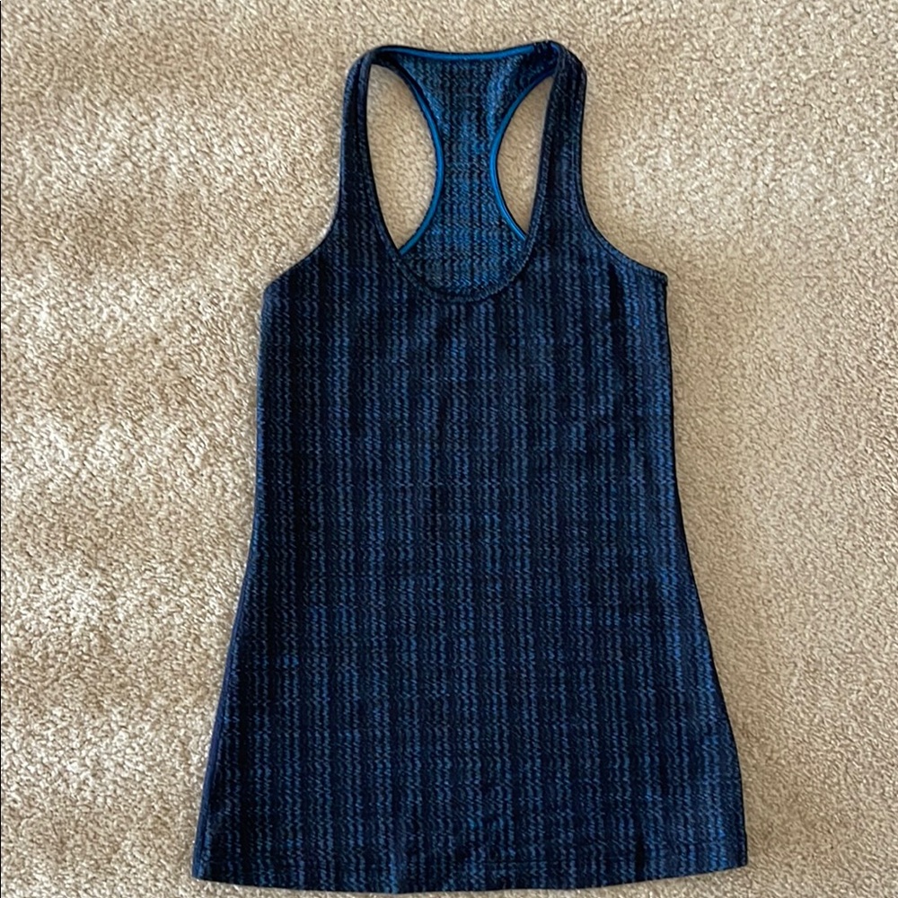 Blue Racerback Tank Top